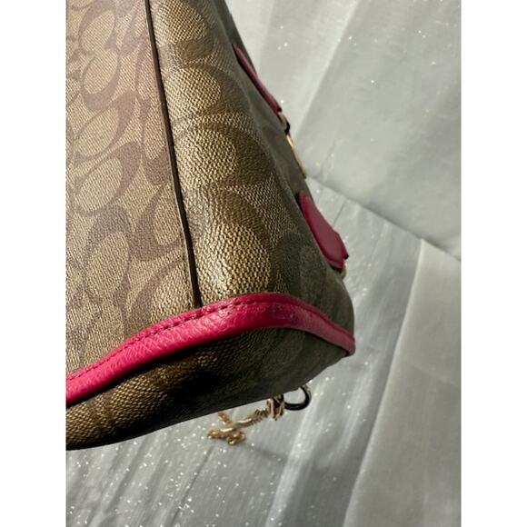 BEAUTIFUL BOWN AND PINK COACH BAG! - Picture 12 of 13